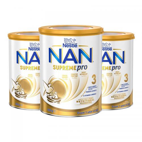 【奶粉专区】雀巢NAN超级能恩Pro适度水解婴幼儿童牛奶粉 3段 *3罐