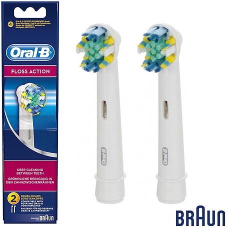 Oral-B 电动牙刷替换头 牙线清洁型 2支装