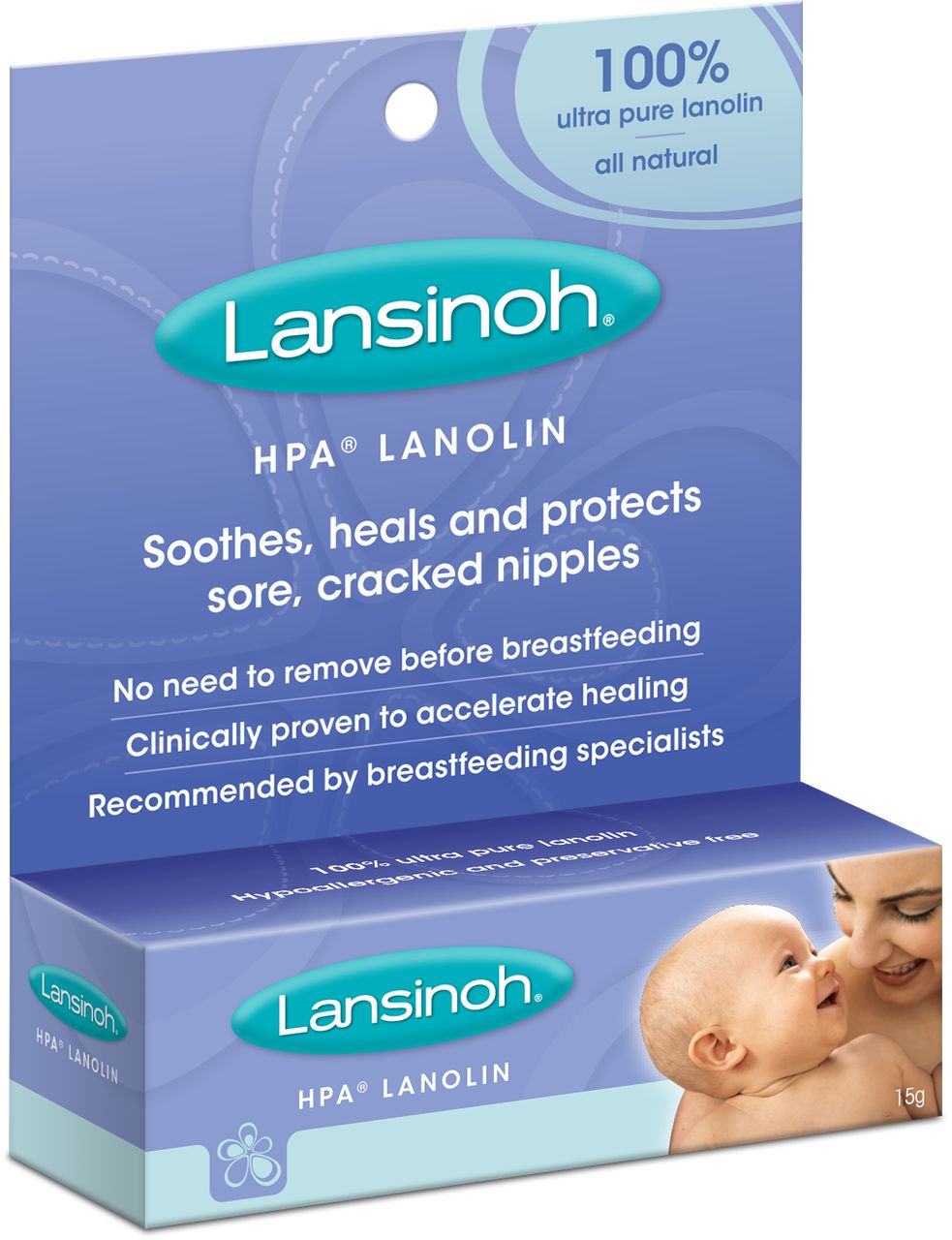 【儿童专区】Lansinoh 羊毛脂乳头保护霜  乳头膏 乳头护理膏 宝宝可食用 15g