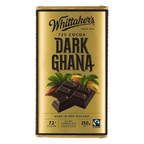 Whittakers 黑巧克力72%可可 250克