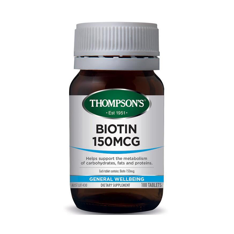 【保健品专区】Thompsons 汤普森 生物护发素 biotin 150mcg 100片